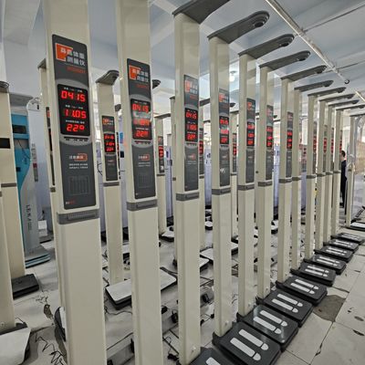 클리닉 스틸 초음파 키와 무게 BMI 스케일 약국 동전 작동 스케일