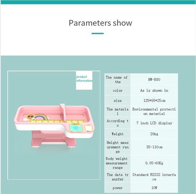 LED 디스플레이 타입 신생아 영유아 전자 아기 척도 초음파 수입 감지기와 함께