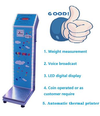 LED 디스플레이와 33*55*100cm의 전체 크기의 내구성 있는 동전 조작 무게 기계