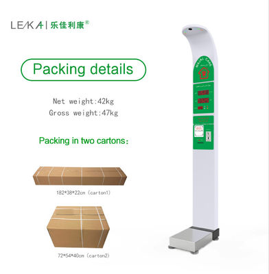 47kg G.W. 디지털 LED 디스플레이 동전 조작과 함께 전자 높음 및 무게 척도