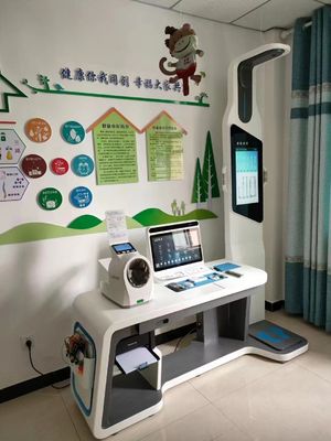 전면적인 건강 검진을 위한 텔레 메디스인 키오스크 HW-V7000 ABS 및 스테인리스 스틸
