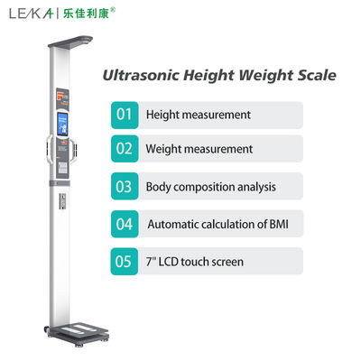 키 측정 기능과 60-200cm 범위의 초음파 BMI 체지방 분석기