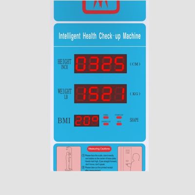 AC100-240V 동전 조작 디지털 접이 가능한 BMI 무게 높이 척도 1-500kg 범위
