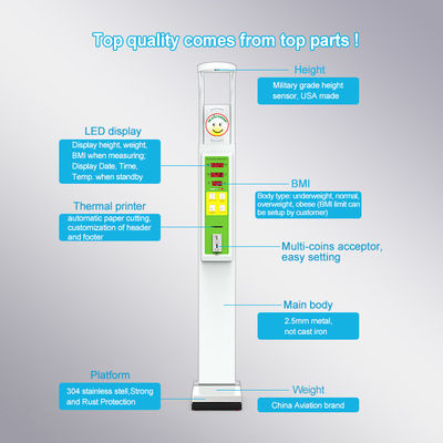 음성 방송 자동 측정 접이식 높이와 무게 가속