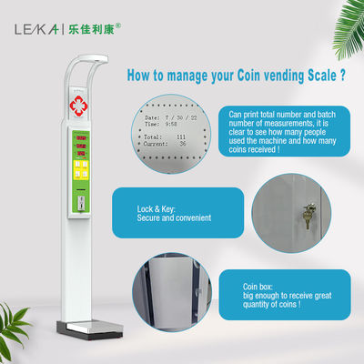 HW-600 LED 디스플레이와 함께 완전히 사용자 정의 된 동전 작동 체력 무게 및 높이 척도